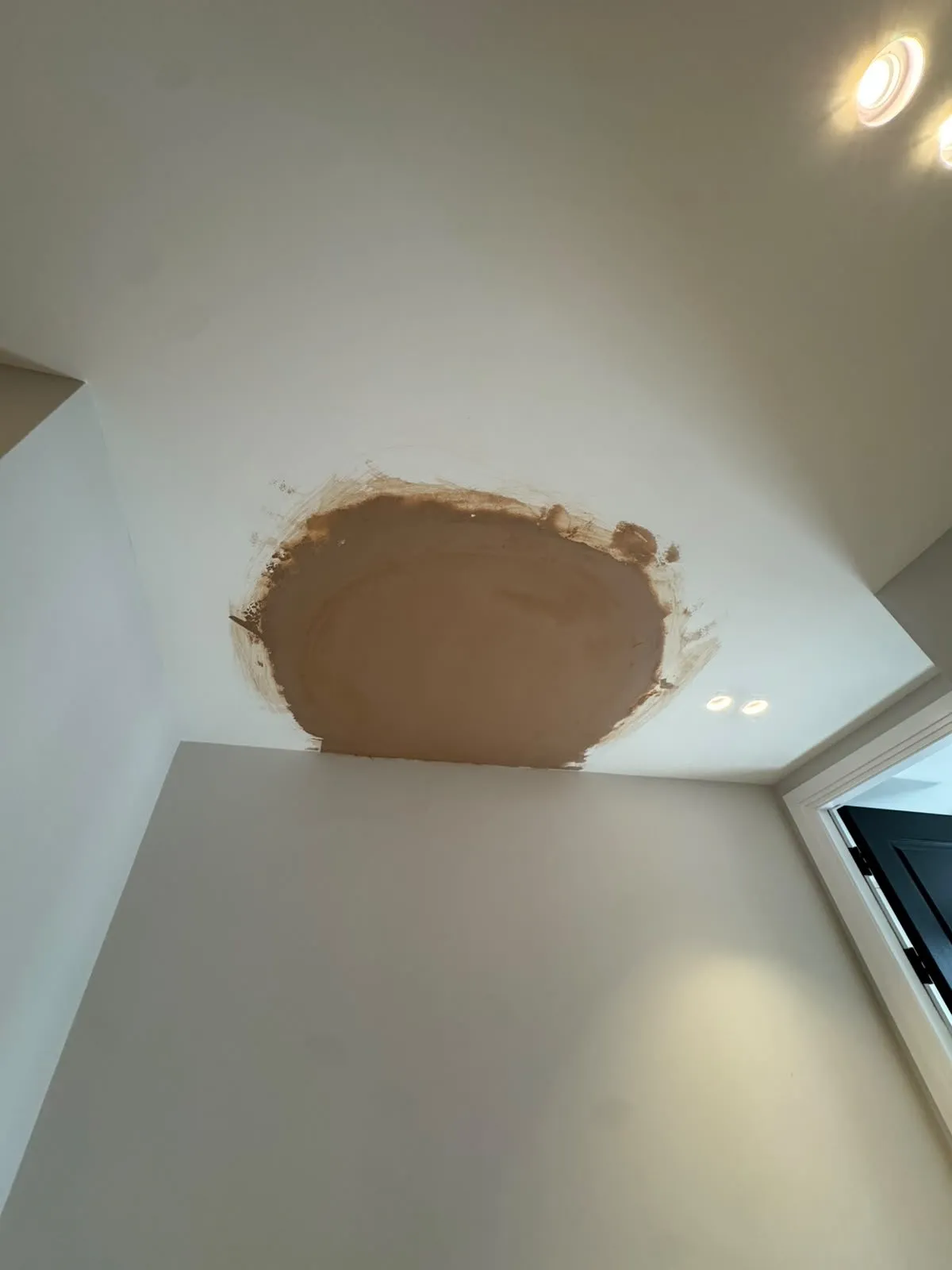 Patch repair to a hole in a ceiling